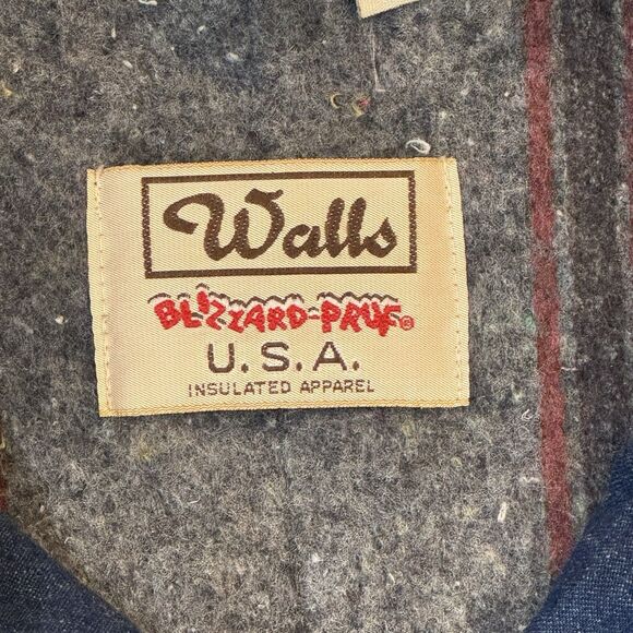 VTG Walls Blizzard Pruf Denim Barn Coat – Men’s XL Blanket lined- Work jacket - Picture 2 of 13